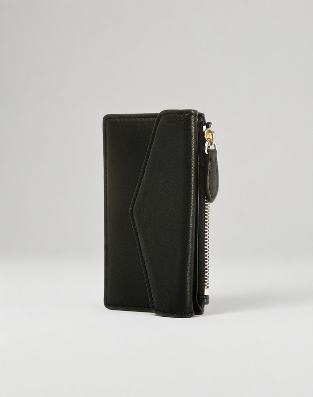 알레그리 Zip Card Case Lamb Skin 블랙 착용컷