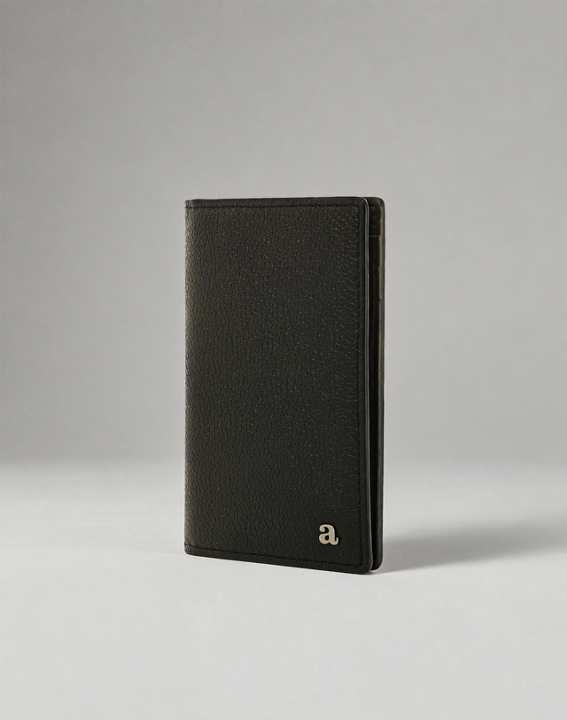 알레그리 Varco Bi-Fold Card Case Lusso Leather 블랙 착용컷