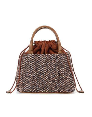 Lindy Herringbone Bag_Brown