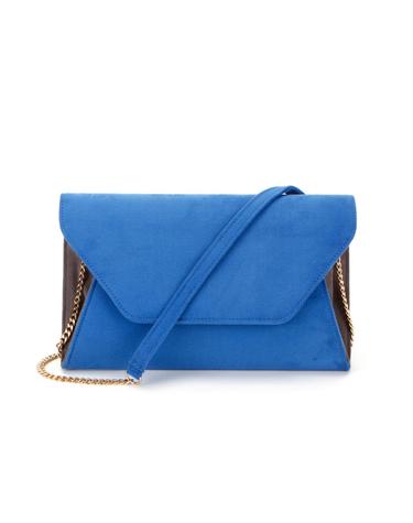 Charming Suede Clutch_Blue