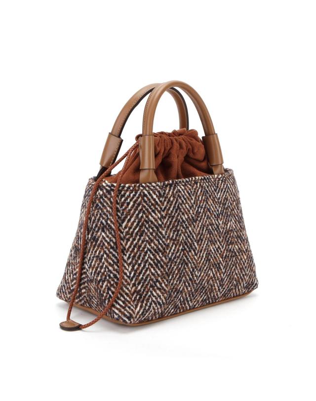 오프 더 레코드 오프더레코드 Lindy Herringbone Bag_Brown 착용컷