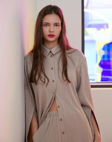 20SS 1차 소프트 스트라이프 셔츠 원피스
