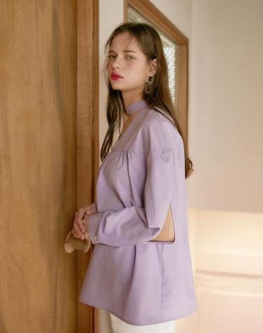 20SS 1차 초커 블라우스 라벤더퍼플