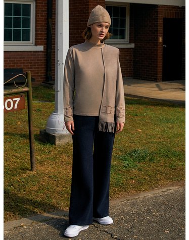 더스튜디오케이 MUFFLER LAYERED MOCKNECK TOP_GRAY