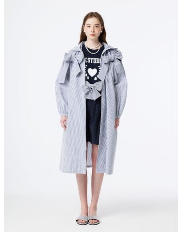 [RENEW] DOUBLE RIBBON LONG JACKET (NAVY)