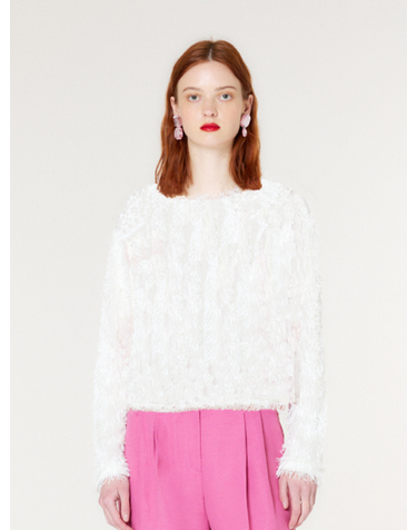 HAIRY KNIT TOP(WHITE)