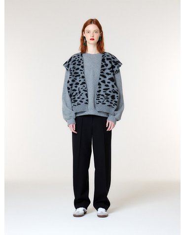 WOOL PIN TUCK PANTS(BLACK)