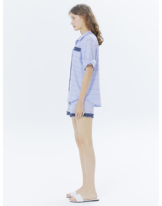 더스튜디오케이 SWEET DREAM SHIRTS_LIGHT BLUE 착용컷