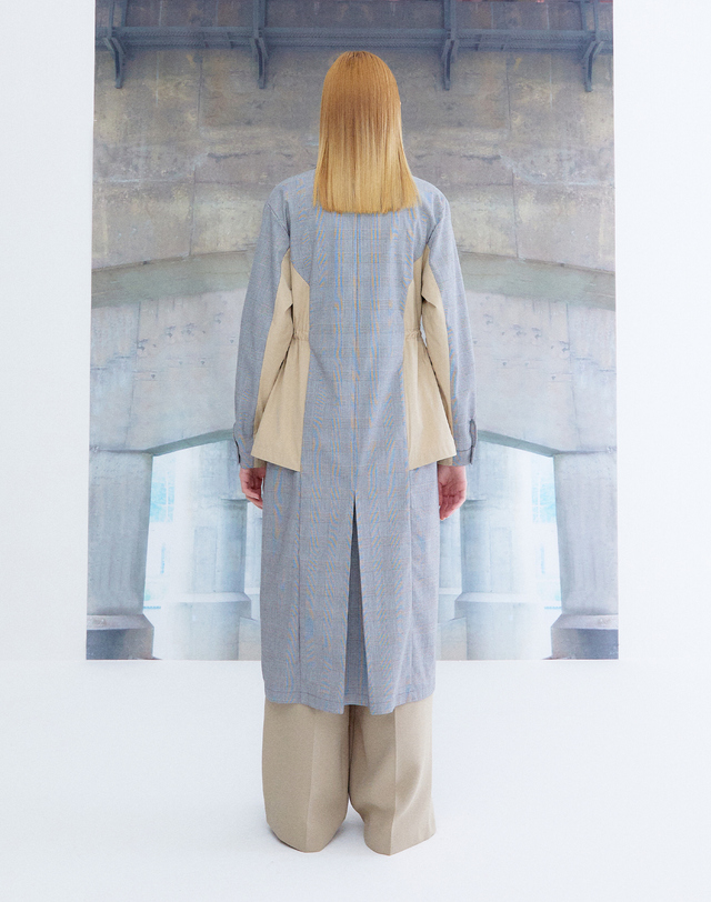 더스튜디오케이 STRING SHIRTS DRESS_BEIGE 착용컷