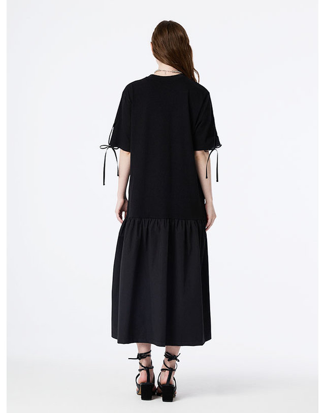 더스튜디오케이 RIBBON POINT COMFY DRESS (BLACK) 착용컷