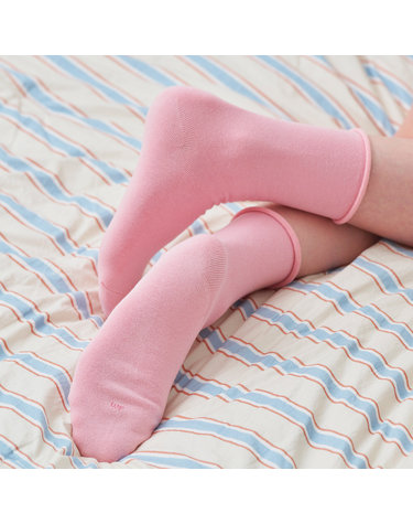 여자 무압박 돌돌이 중목 양말 5켤레 세트