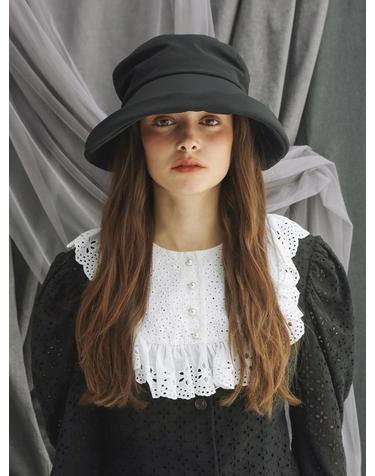 Grace draping hat - Black