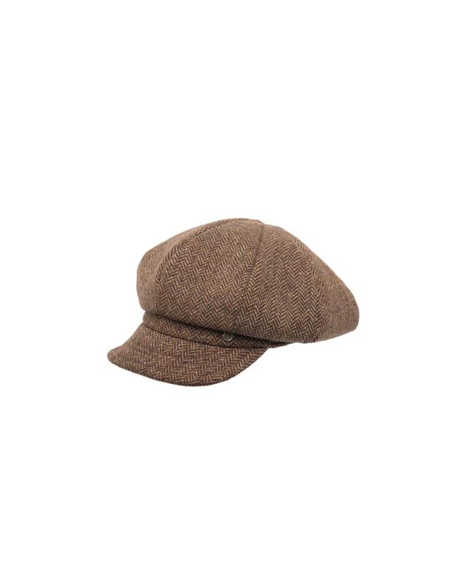 브라운햇 Classic newsboy casquette – Herringbone brown 착용컷