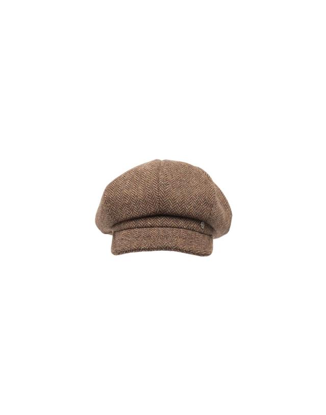 브라운햇 Classic newsboy casquette – Herringbone brown 착용컷