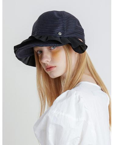 Pleats Cap - Navy