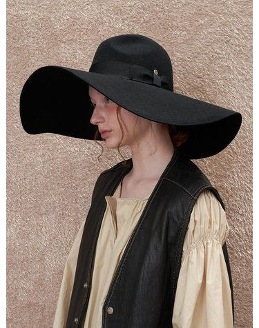 Dramatic Wide Brim Fedora