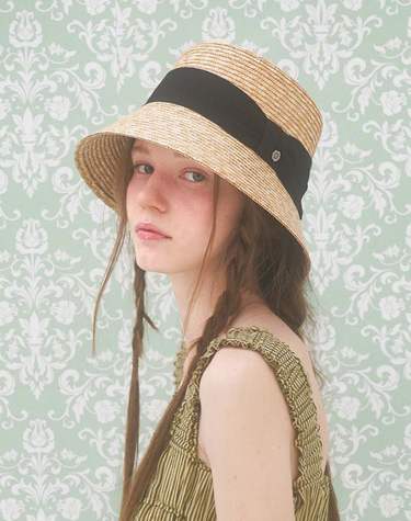 Classic Straw Bucket Hat -Natural