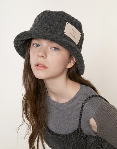 Tricot Bucket Hat - Charcoal