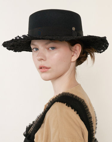 Lace Flat Top Hat 
