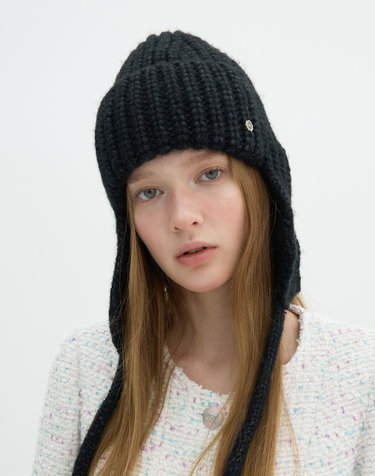 [Tricot Par BROWN HAT] Knitting Earflap Beanie