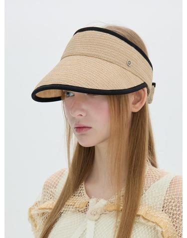 Hailey Straw Sun Visor - Natural