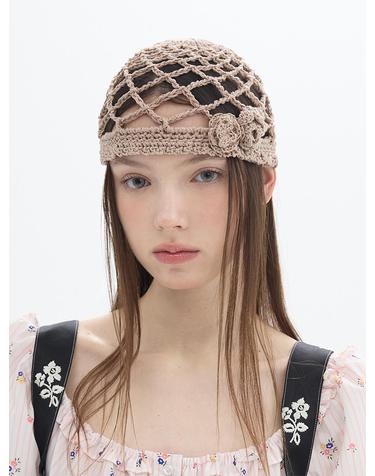 Crochet Beanie - Pale Cocoa