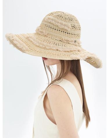 Airy Wide lace Hat - Ivory