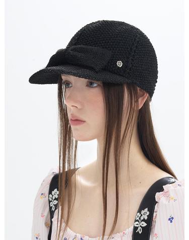 Bunny Knitting Cap - Black