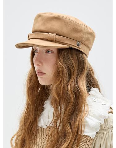 Harper Casquette - Beige Suede