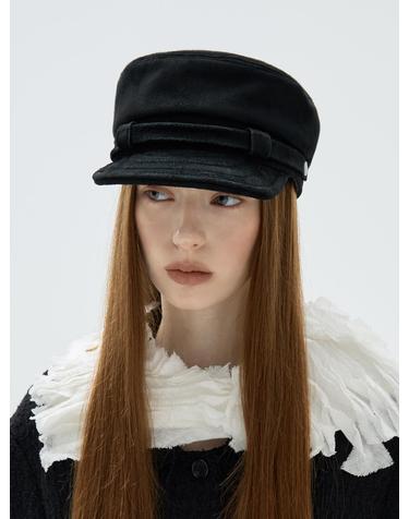 Harper Casquette - Black Suede