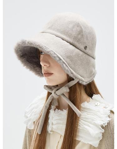 Daisy Bonnet Hat - Grey
