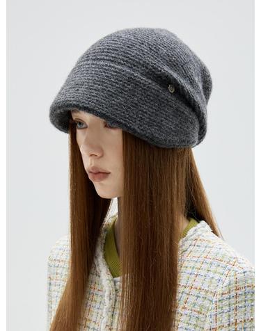 Drape Knit Casquette - Grey