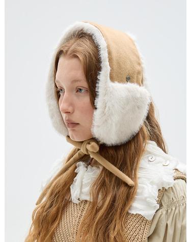 Miu Fur Ear Muffler - Camel