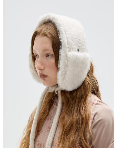 Miu Fur Ear Muffler - Ivory