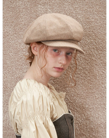 Classic Newsboy - Beige Wool