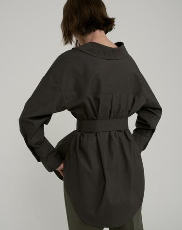 OVERSIZED BELT SHIRTS (DARY GREY)