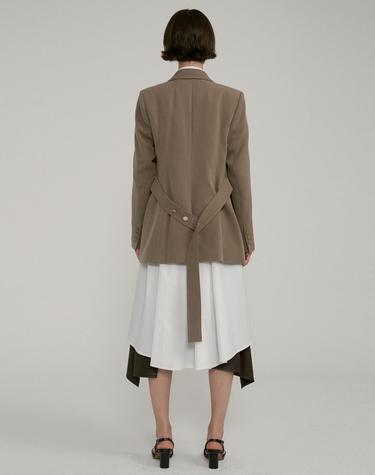 BELT TAILORED BLAZER (BROWN)