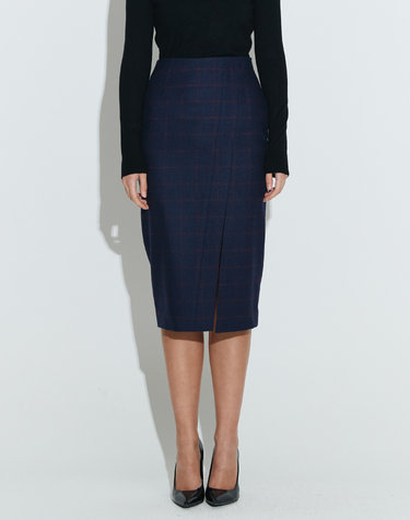 The Boss Wool skirt [Navy]