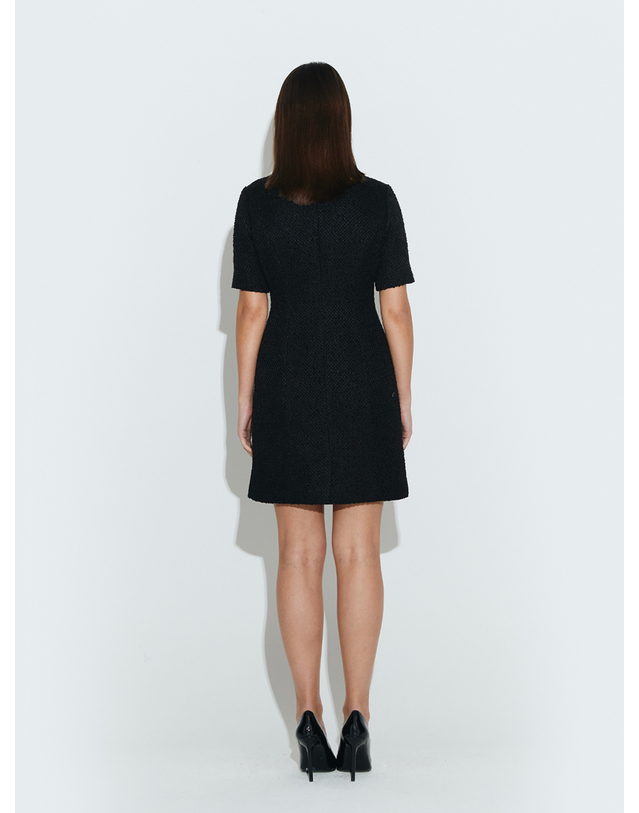 채뉴욕 Detatchable Collar Dress [Black&White] 착용컷