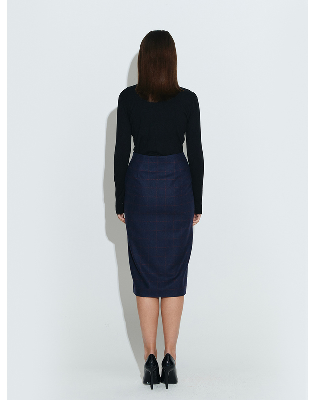 채뉴욕 The Boss Wool skirt [Navy] 착용컷