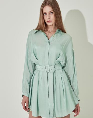 The Boss Long Silk Dress [Mint]