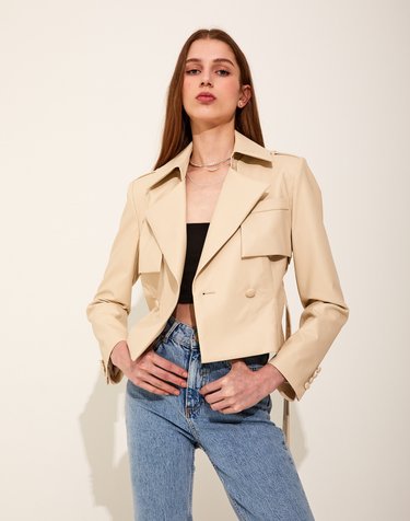 Smith Leather Jacket [Ivory]