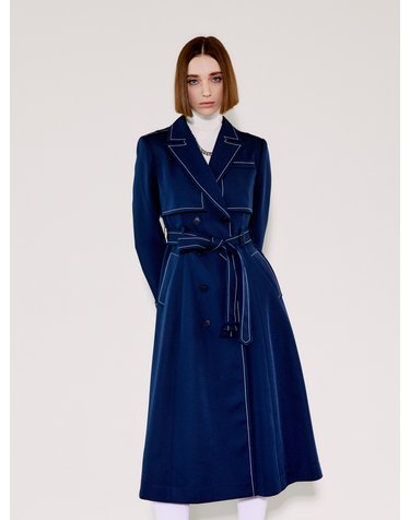 The Tailored Trench Coat [Navy]
