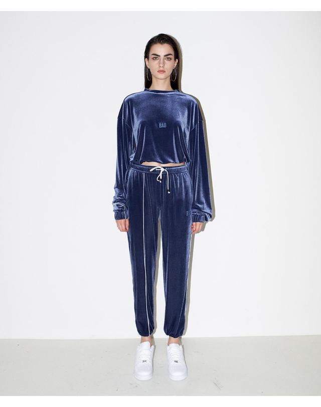 채뉴욕 Bad Velvet jogger pants [Blue] 착용컷