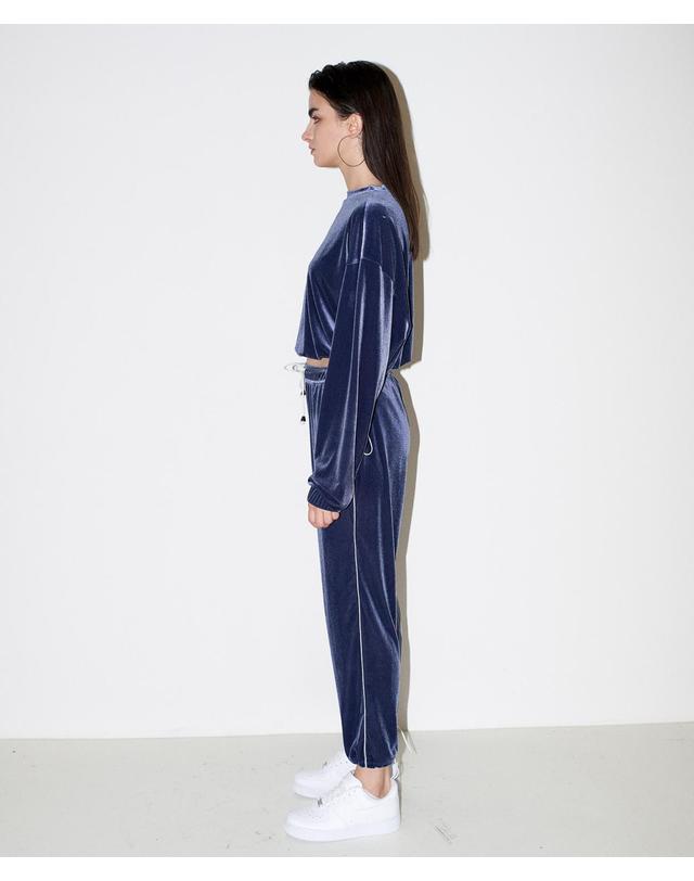 채뉴욕 Bad Velvet jogger pants [Blue] 착용컷