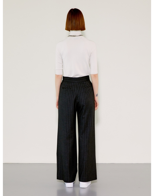채뉴욕 High-waist Wide Pants [Grey] 그레이 착용컷