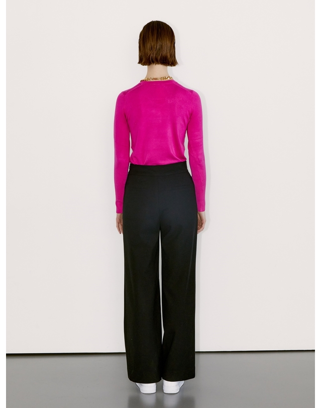 채뉴욕 High-waist Wide Pants [Black] 블랙 착용컷