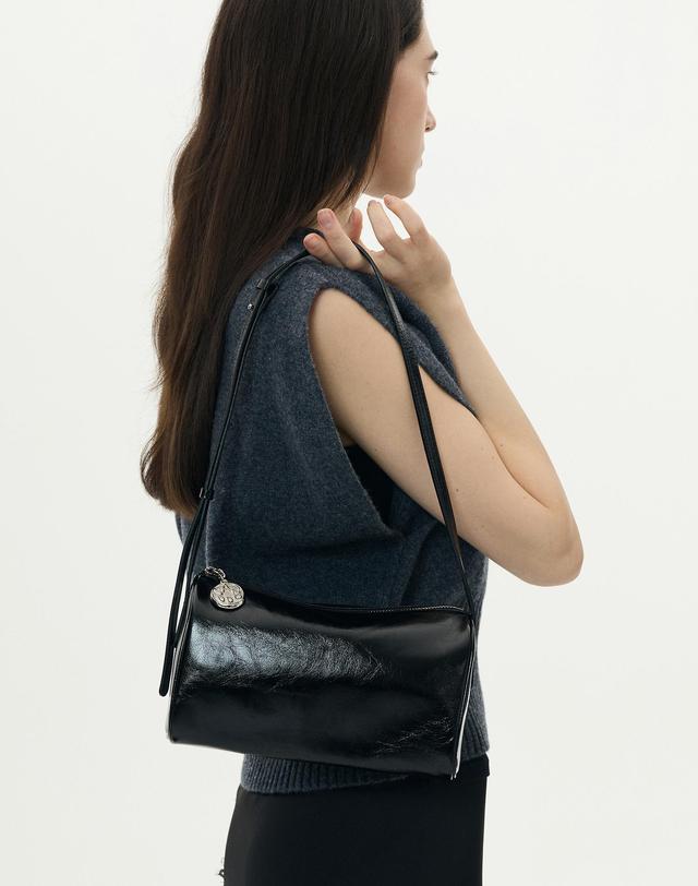 앤오즈 PIDI MEDIUM leather crossbody shoulder bag 3 color 블랙 착용컷