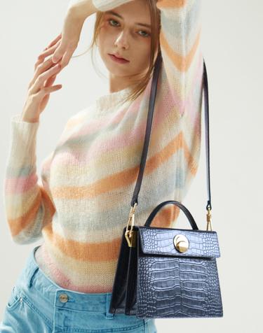 LAZEL MINI CROC shoulder bag 2 color