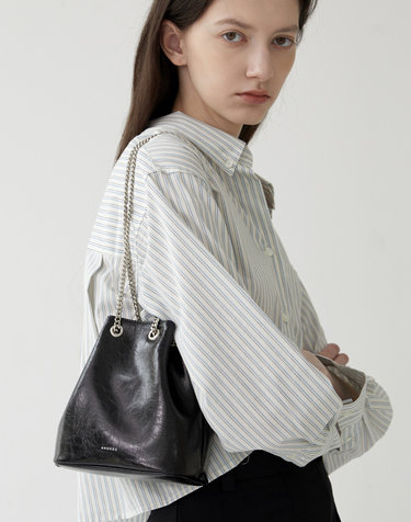 TIWI chain leather bucket bag 5 color